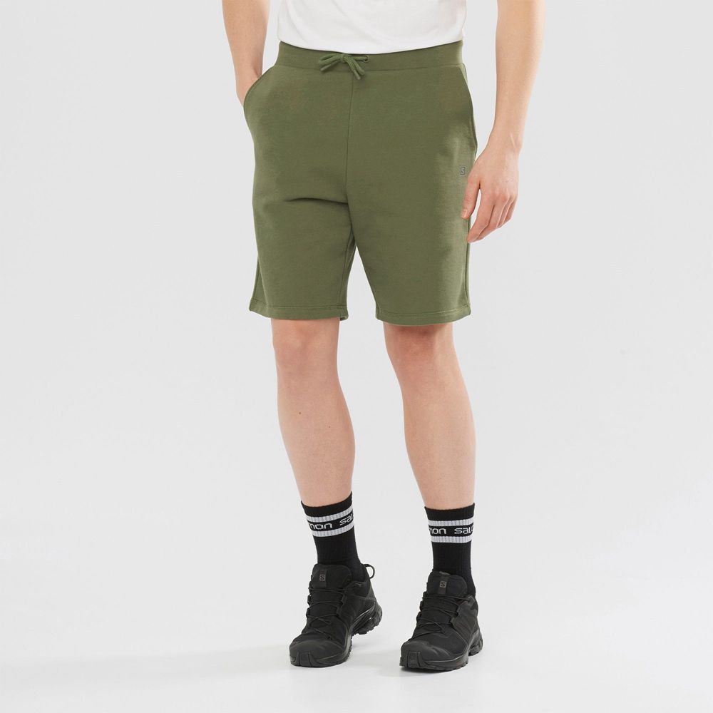 Salomon OUTLIFE TRACK M - Mens Shorts - Olive - NZ (96103-PZXB)